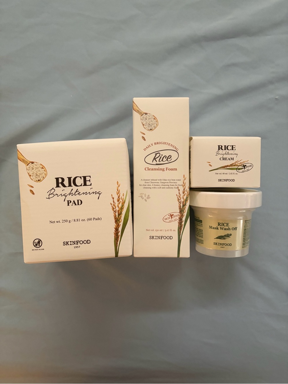 SKINFOOD Rice Brightening Skincare Set K-beauty